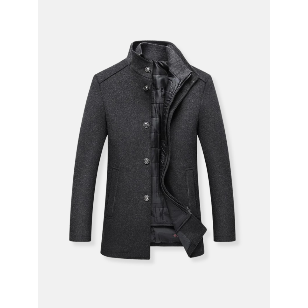 Manteau classique coupe ajustée design épuré hiver homme – Savonnières
