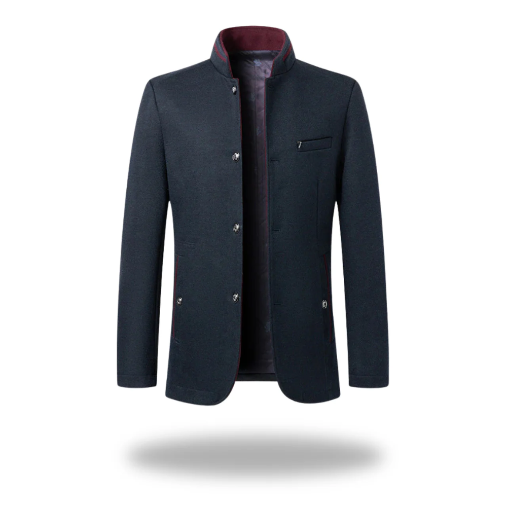 Blazer élégant coupe ajustée à revers crantés pour homme – Saint-Jean-de-Luz