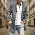 Manteau élégant en lainage coupe droite à carreaux homme – Questembert