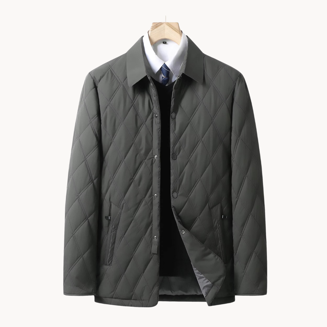 Veste matelassée à losanges verte
