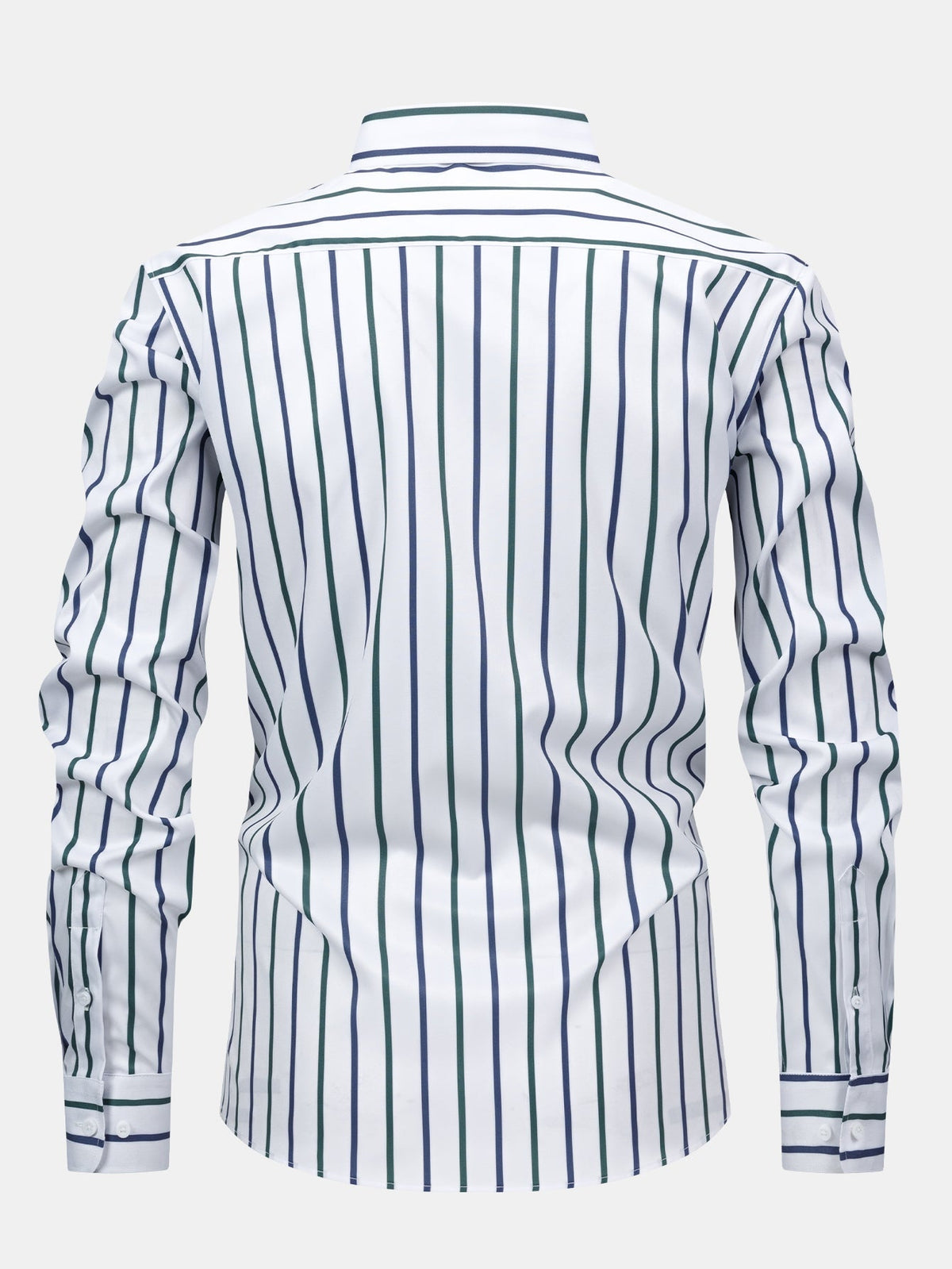 Chemise rayée blanche à col pointu