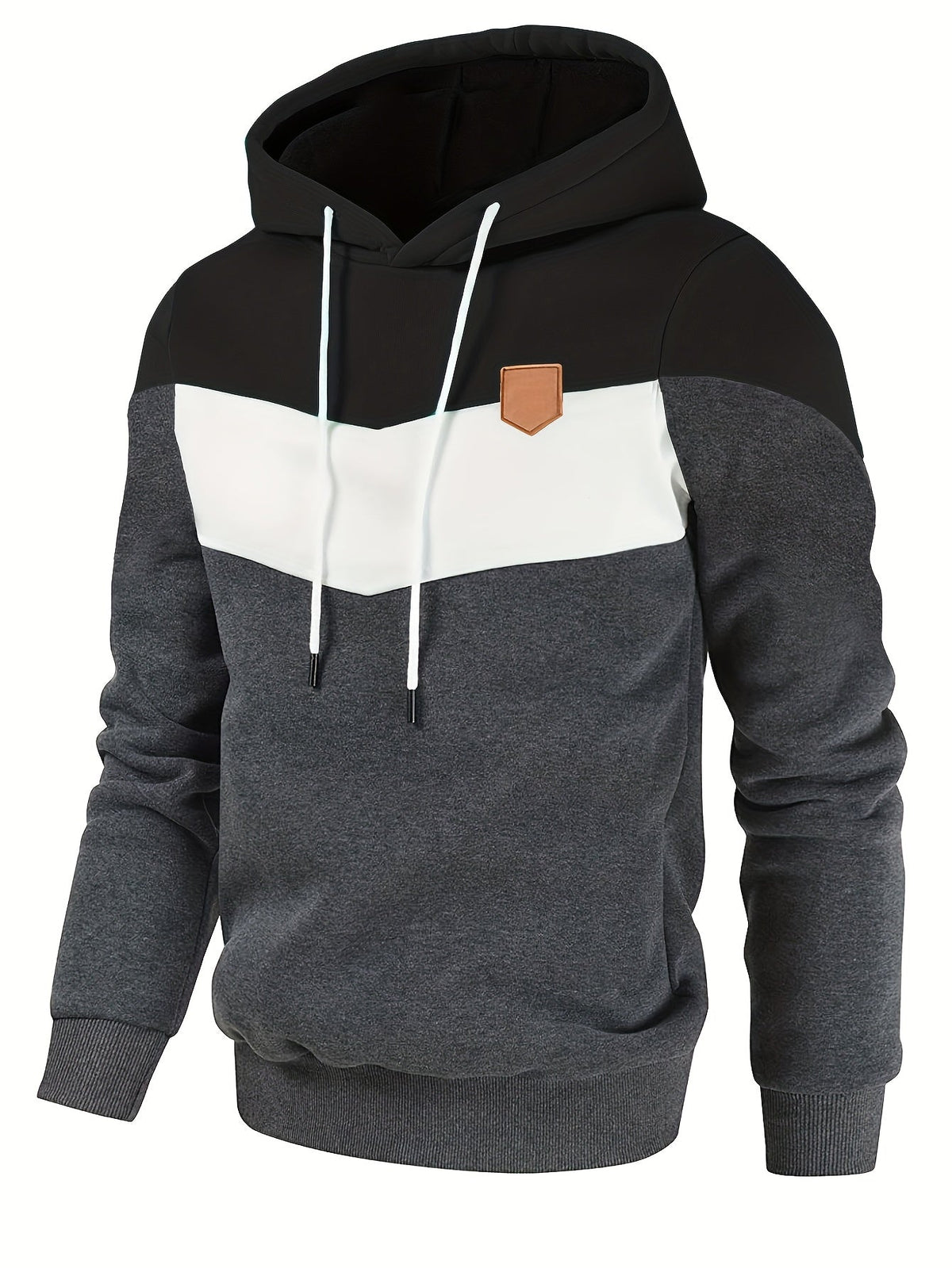 Sweat à capuche à blocs de couleurs