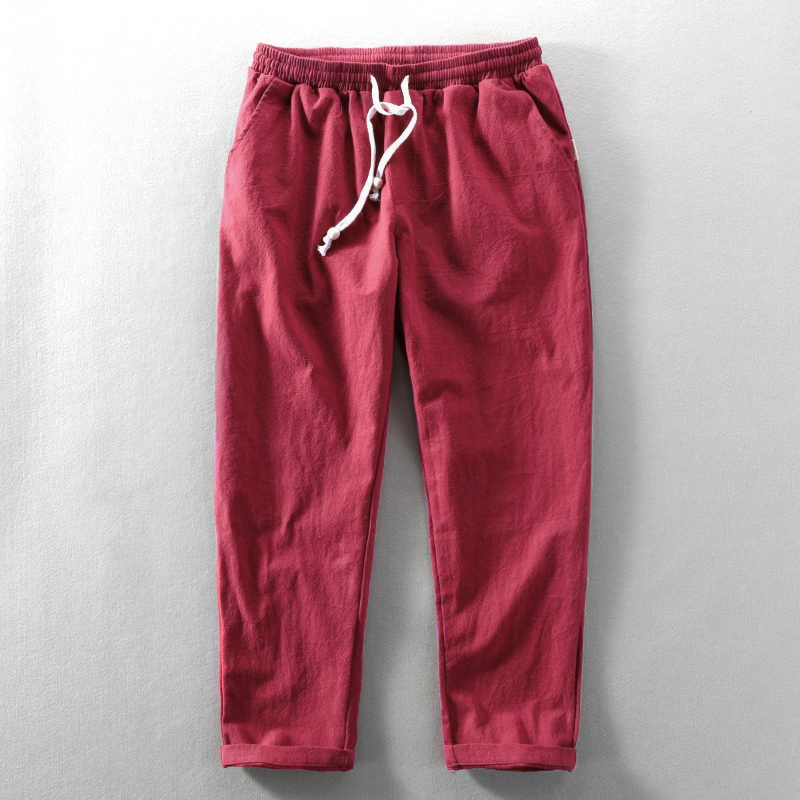 Pantalon en lin coupe décontractée au chic discret homme – Mandelieu