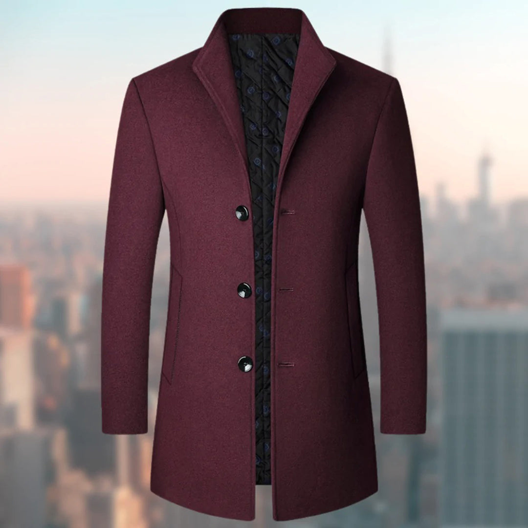 Manteau long d'hiver coupe structurée au style intemporel homme – Presbourg