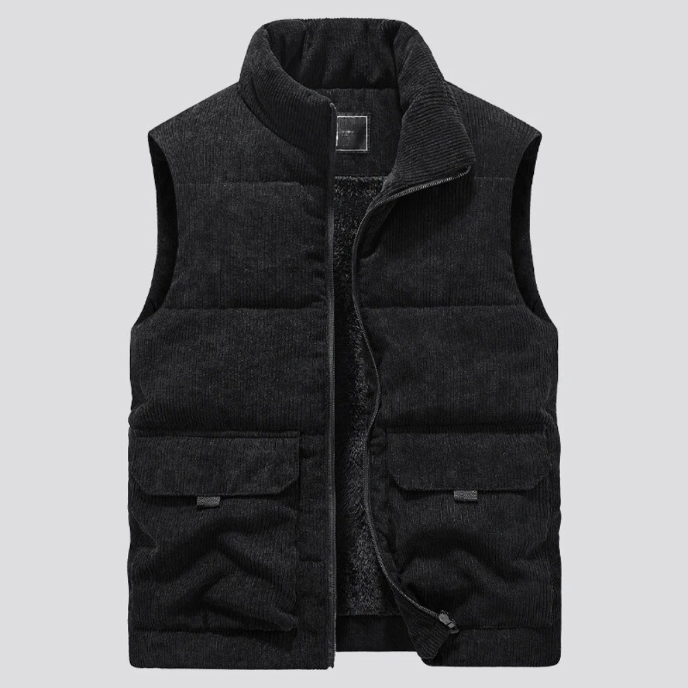 Gilet sans manches en velours côtelé
