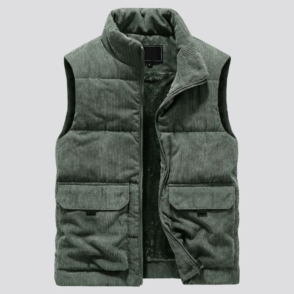 Gilet sans manches en velours côtelé