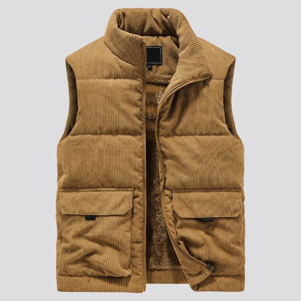 Gilet sans manches en velours côtelé
