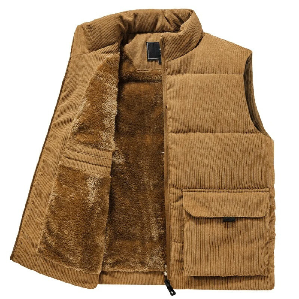Gilet sans manches en velours côtelé