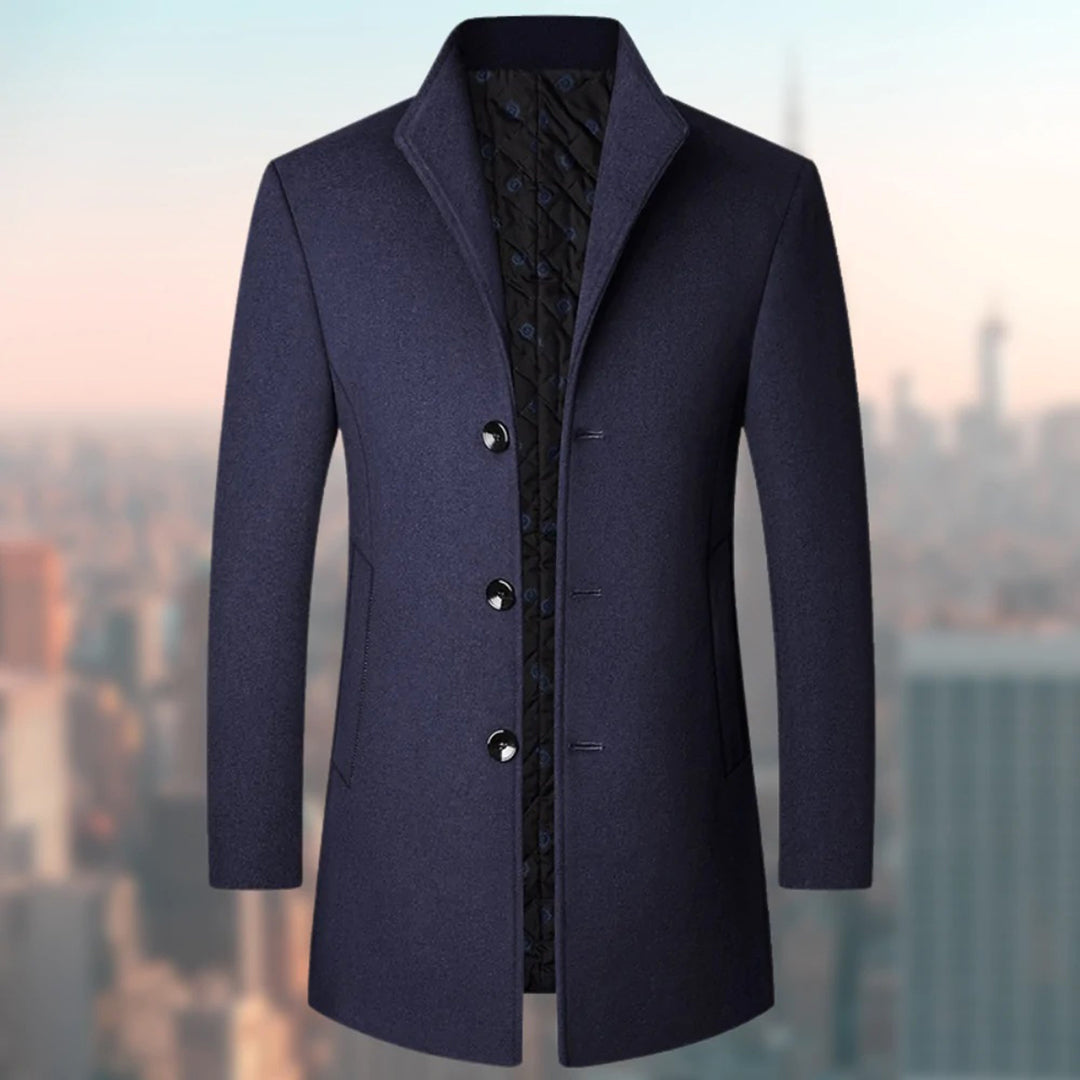 Manteau long d'hiver coupe structurée au style intemporel homme – Presbourg