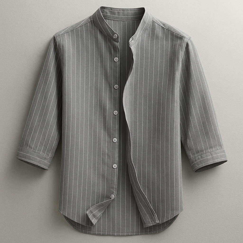 Chemise à rayures bleue
