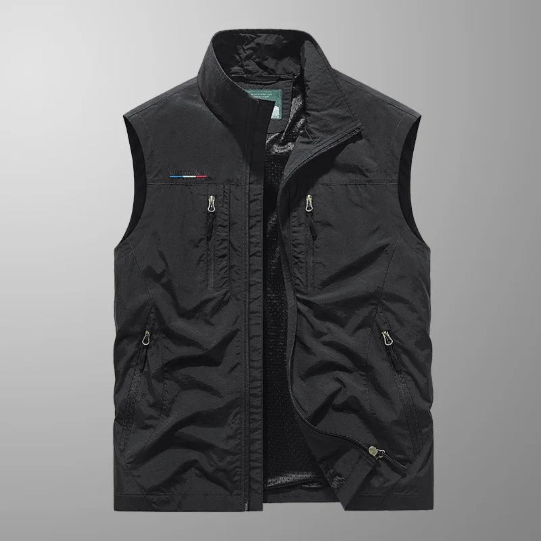 Gilet utilitaire sans manches poches zippées