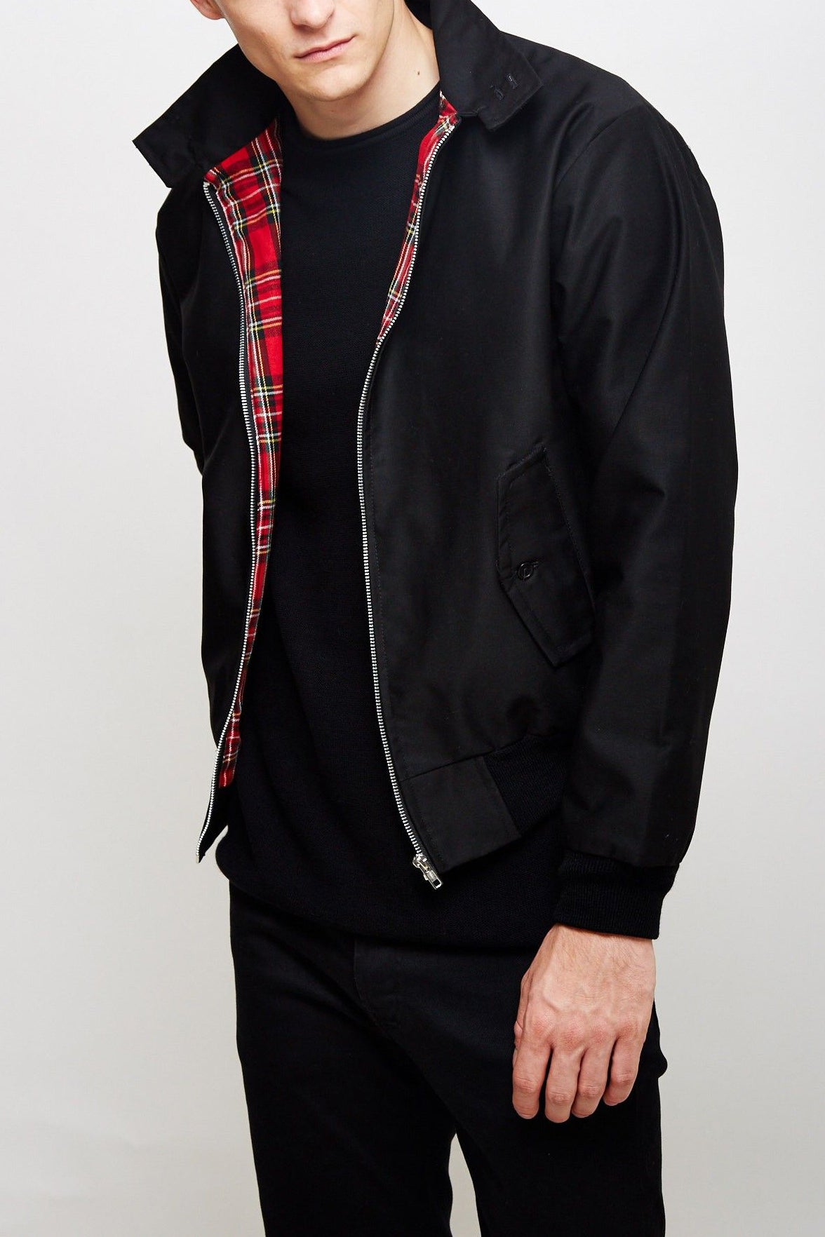 Blouson classique à doublure tartan