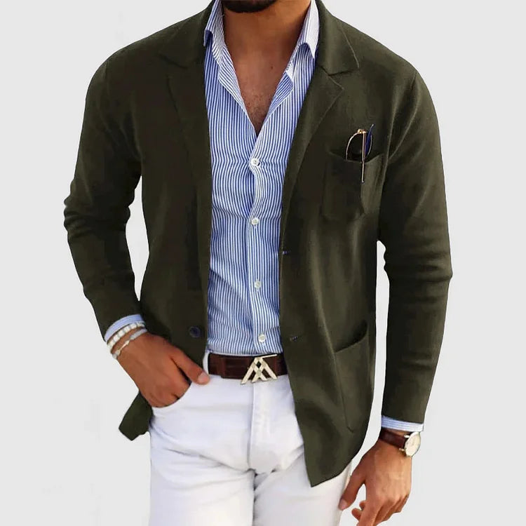 Blazer en tissu souple coupe élégante allure affirmée homme – Saussignac