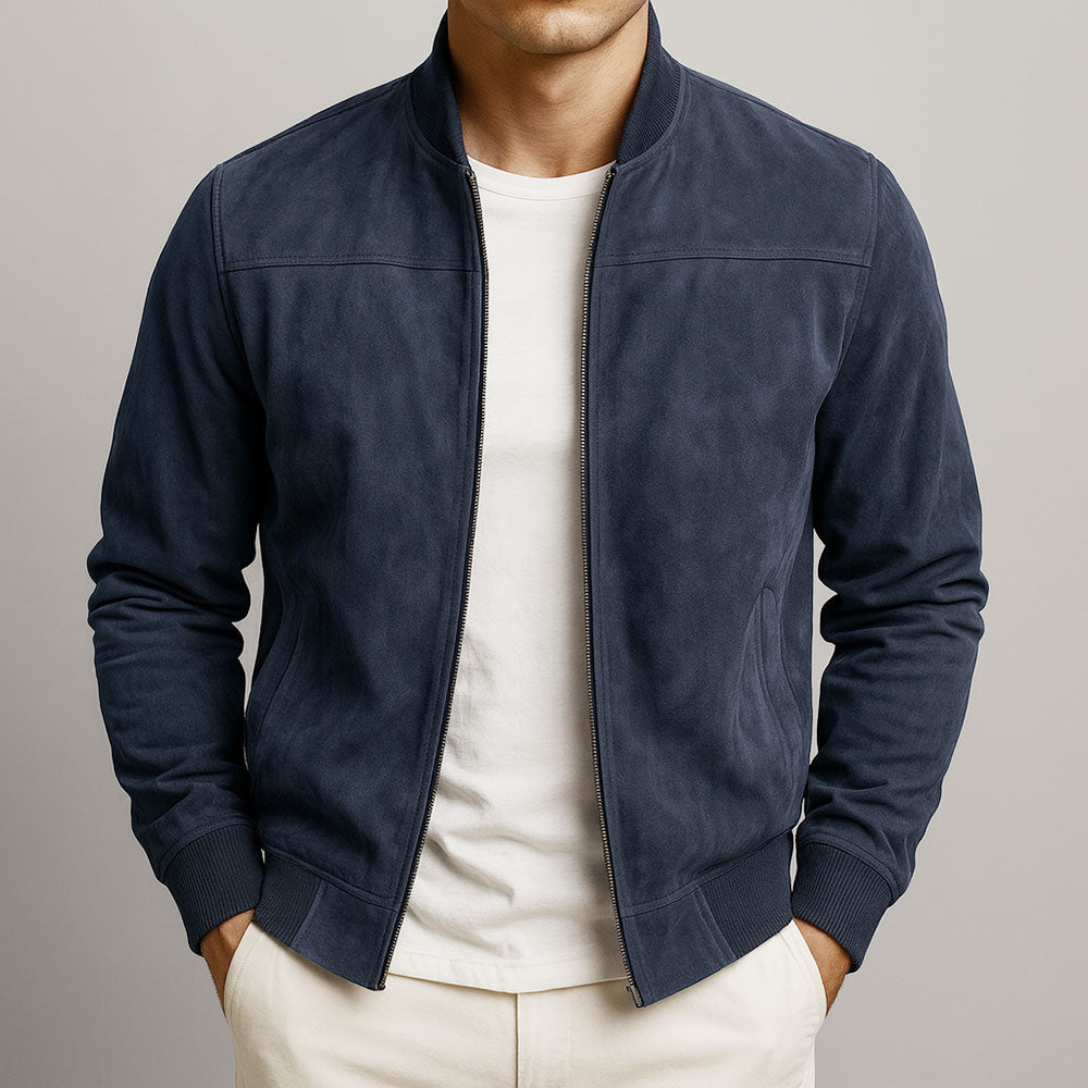 Veste urbaine en cuir suédé au style intemporel homme – Saint-Paul