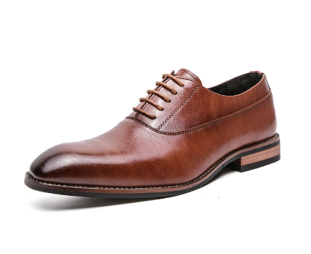 Chaussures formelles en cuir à talon bas silhouette élancée homme – Redon