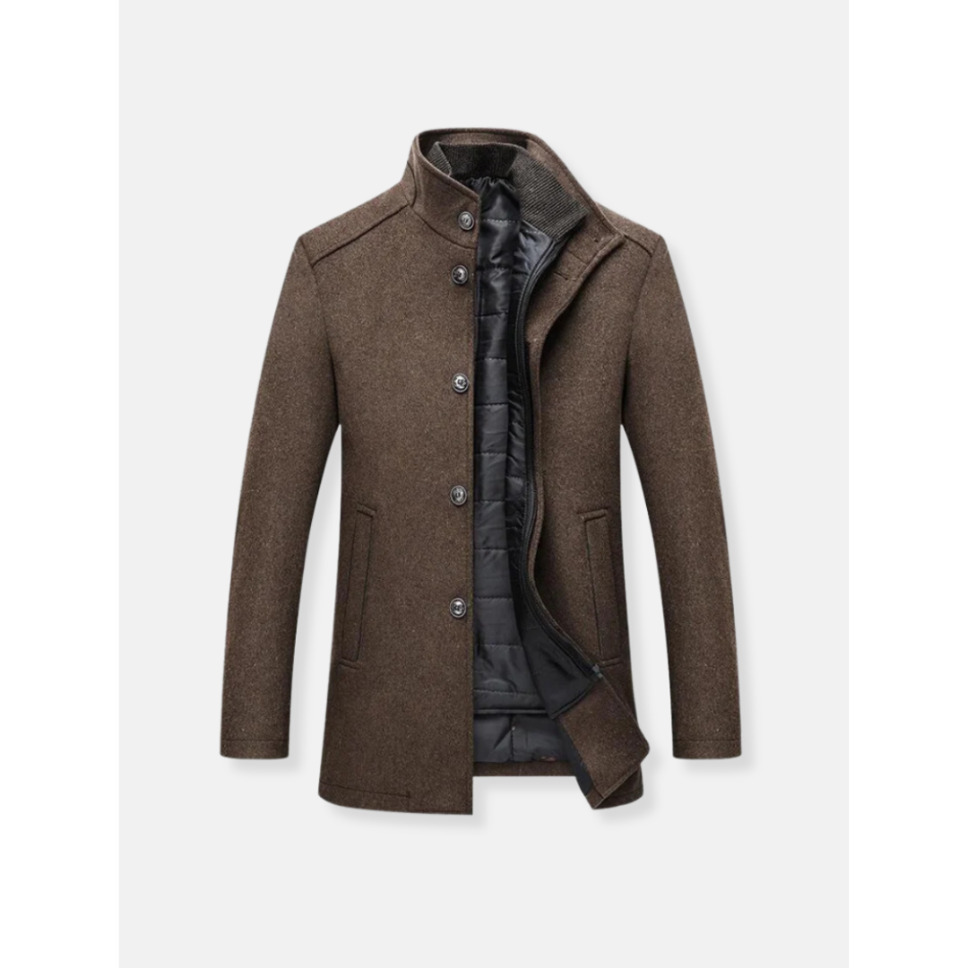 Manteau classique coupe ajustée design épuré hiver homme – Savonnières