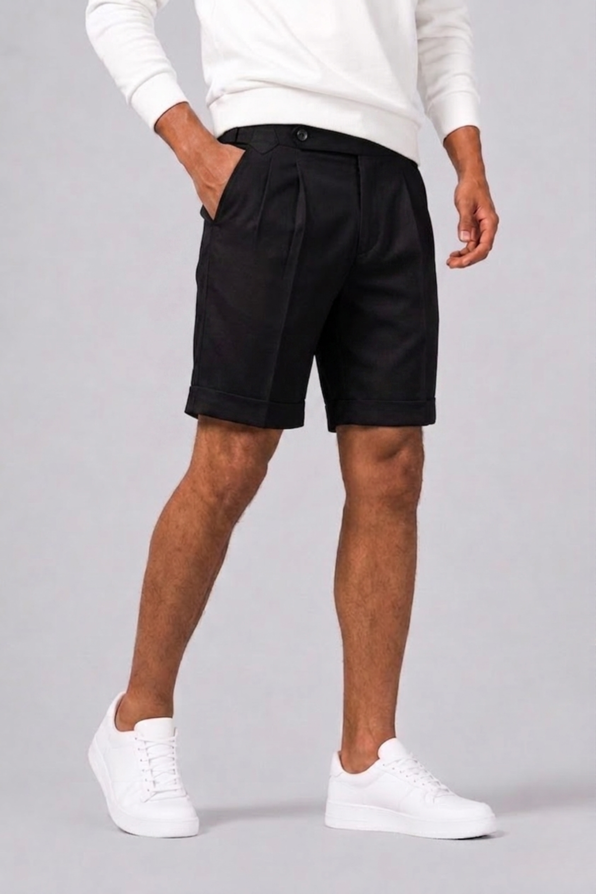 Short pantalon coupe droite à plis devant pour journées chaudes homme – Saint-Macaire