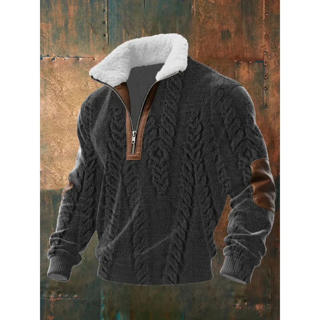 Pull col montant en polaire douce au style intemporel homme – Médicis
