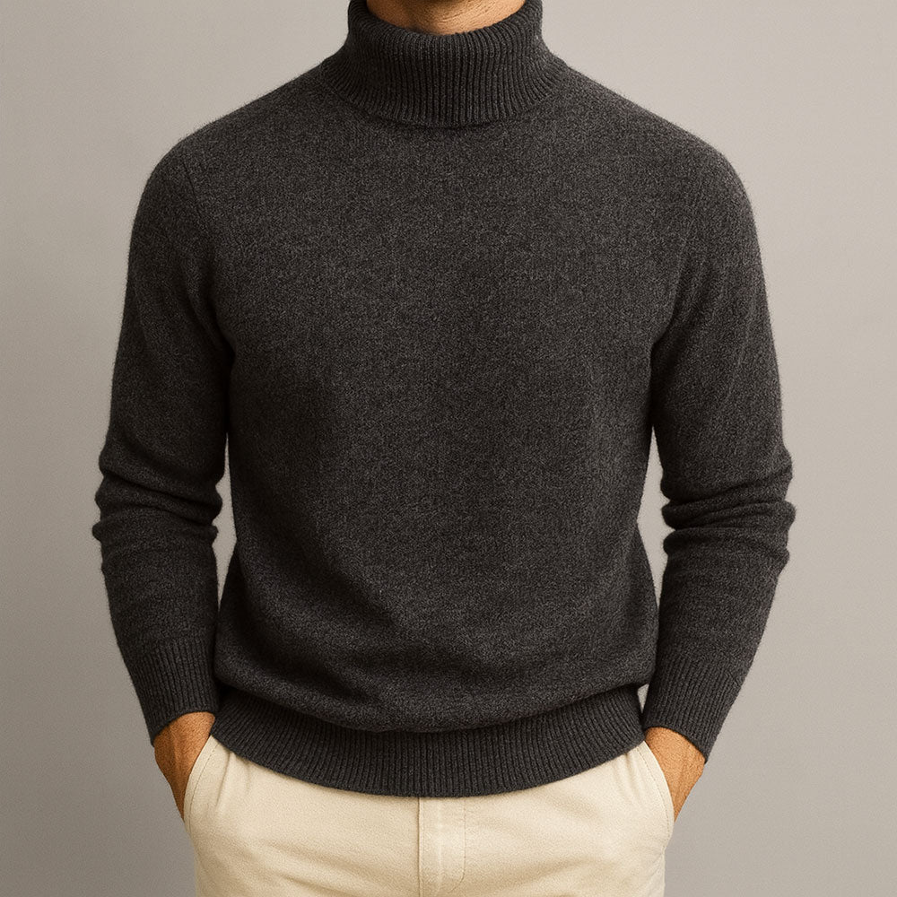 Pull col roulé en maille douce