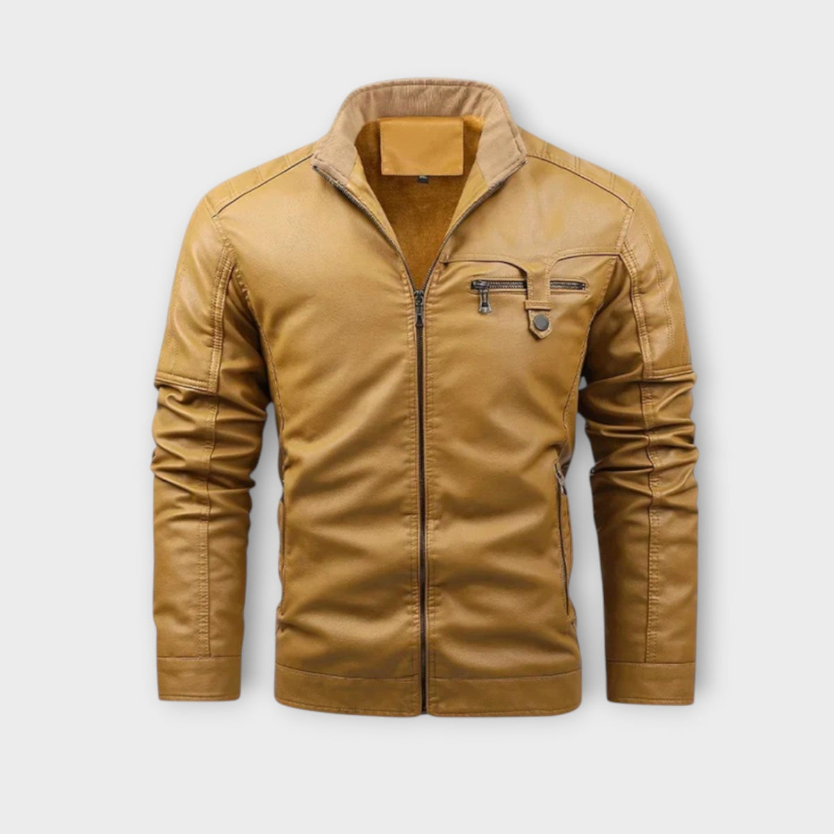 Veste effet cuir doublée façon polaire