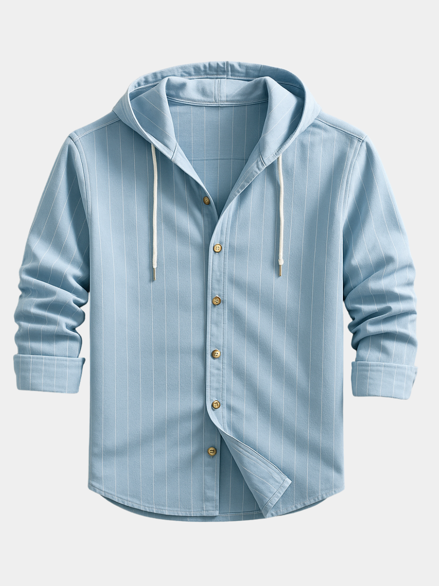 Chemise rayée à capuche