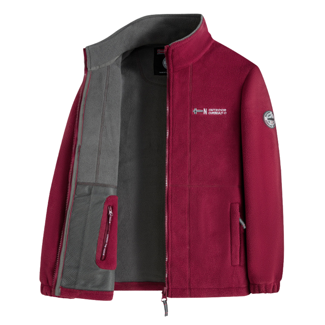 Veste zippée aspect polaire à col montant