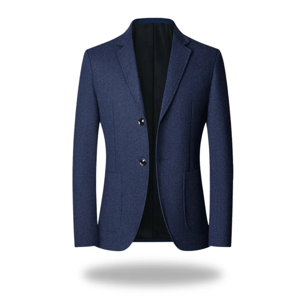 Blazer chiné deux boutons poches plaquées
