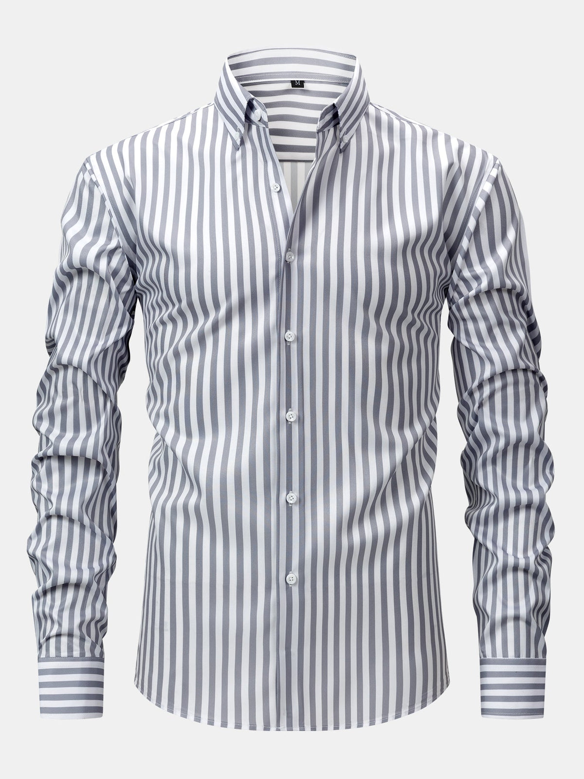 Ensemble chemise rayée et pantalon jambe élargie