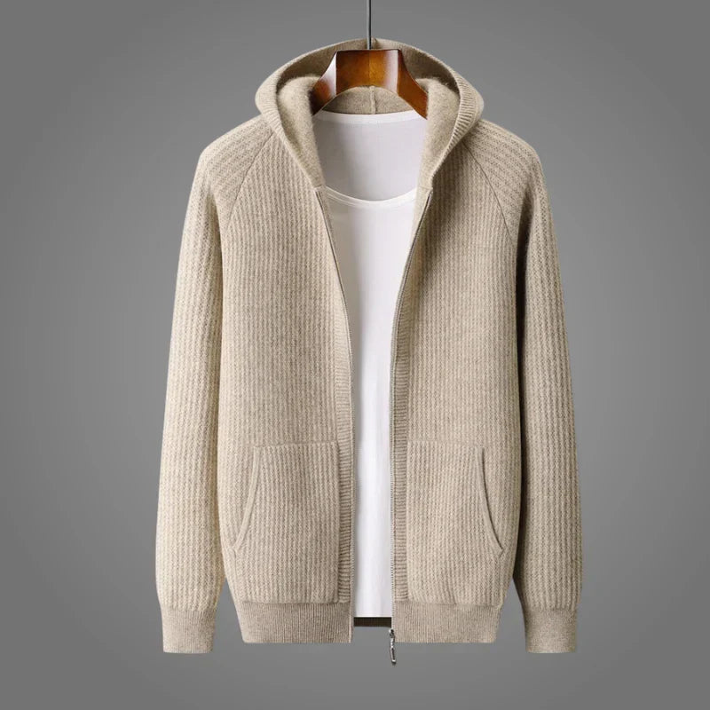 Sweat à capuche en laine et cachemire au chic discret homme – Crest