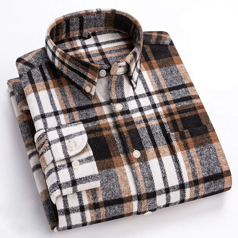 Chemise à carreaux aspect flanelle