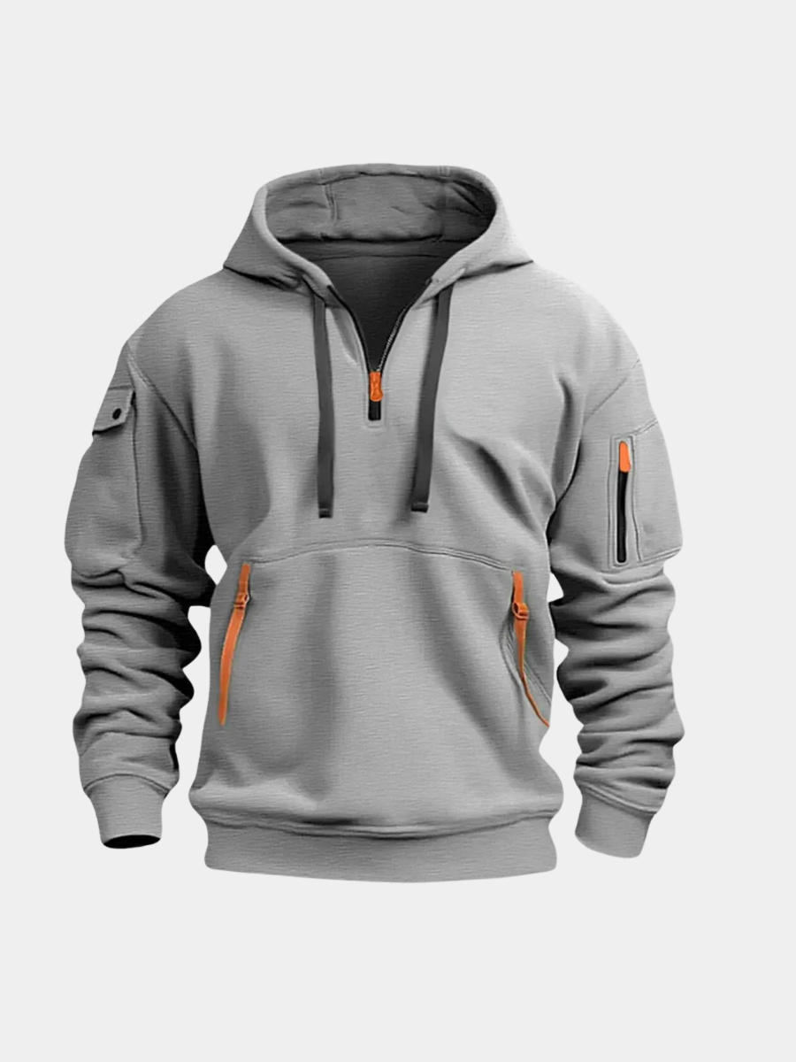 Sweat à capuche doux polyvalent confort allure sobre homme – Villesavin