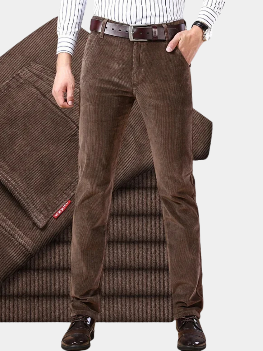 Pantalon en matière premium coupe droite élégante décontractée homme – Ascain