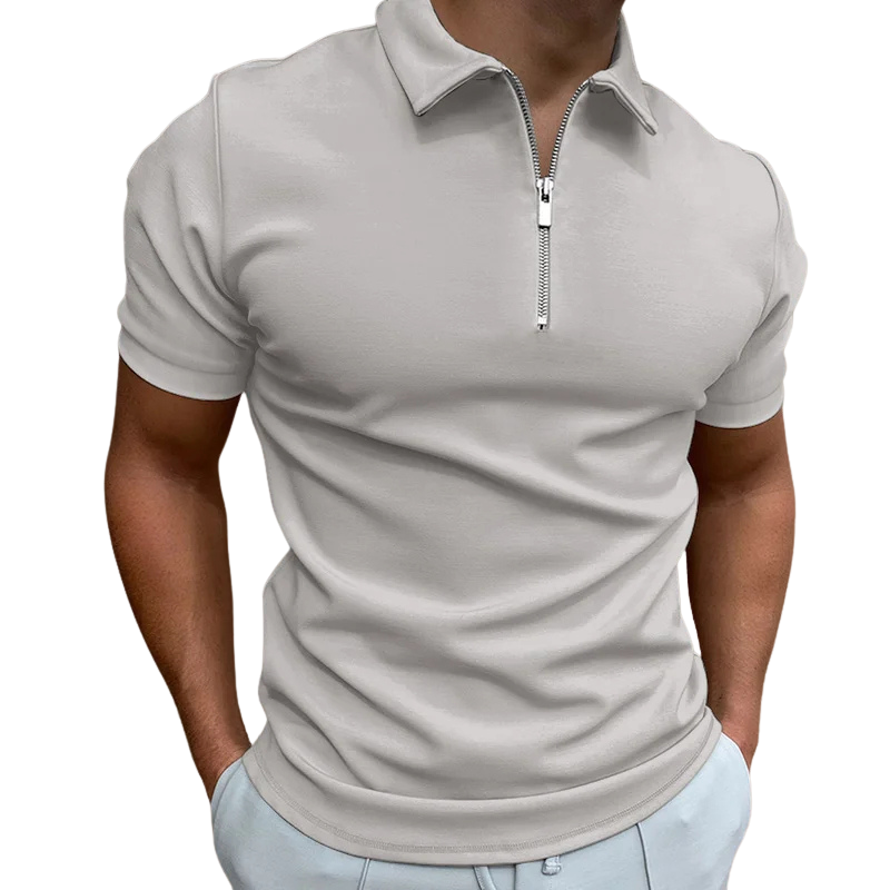Polo col zippé coupe ajustée