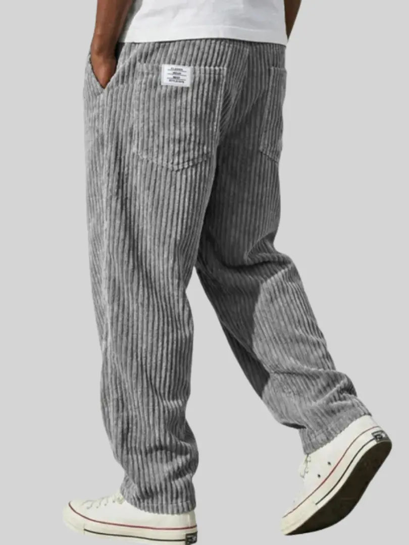 Pantalon en velours côtelé à cordon coupe décontractée homme – Constantine
