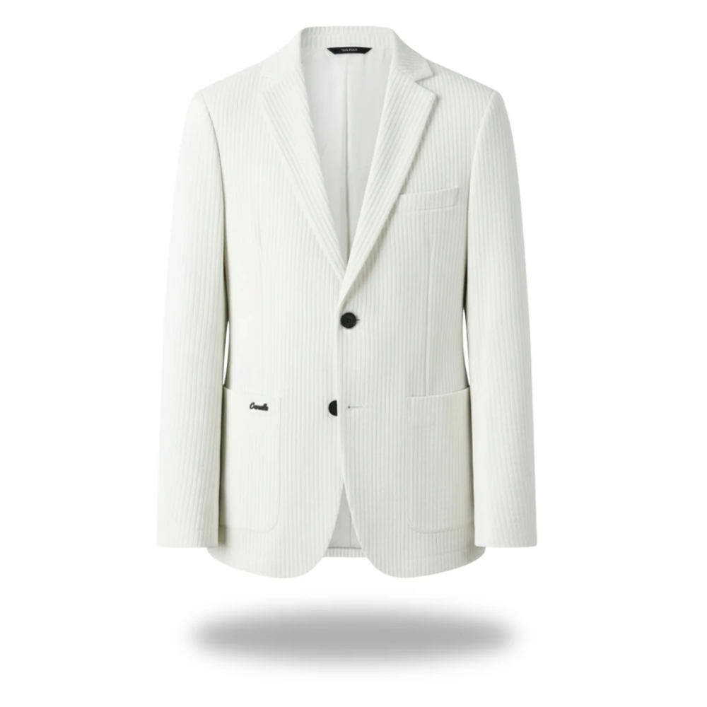 Blazer maille gaufrée deux boutons