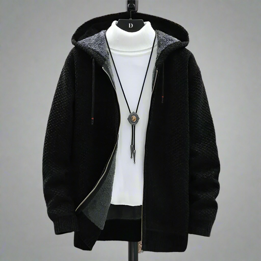 Sweat à capuche en maille texturée