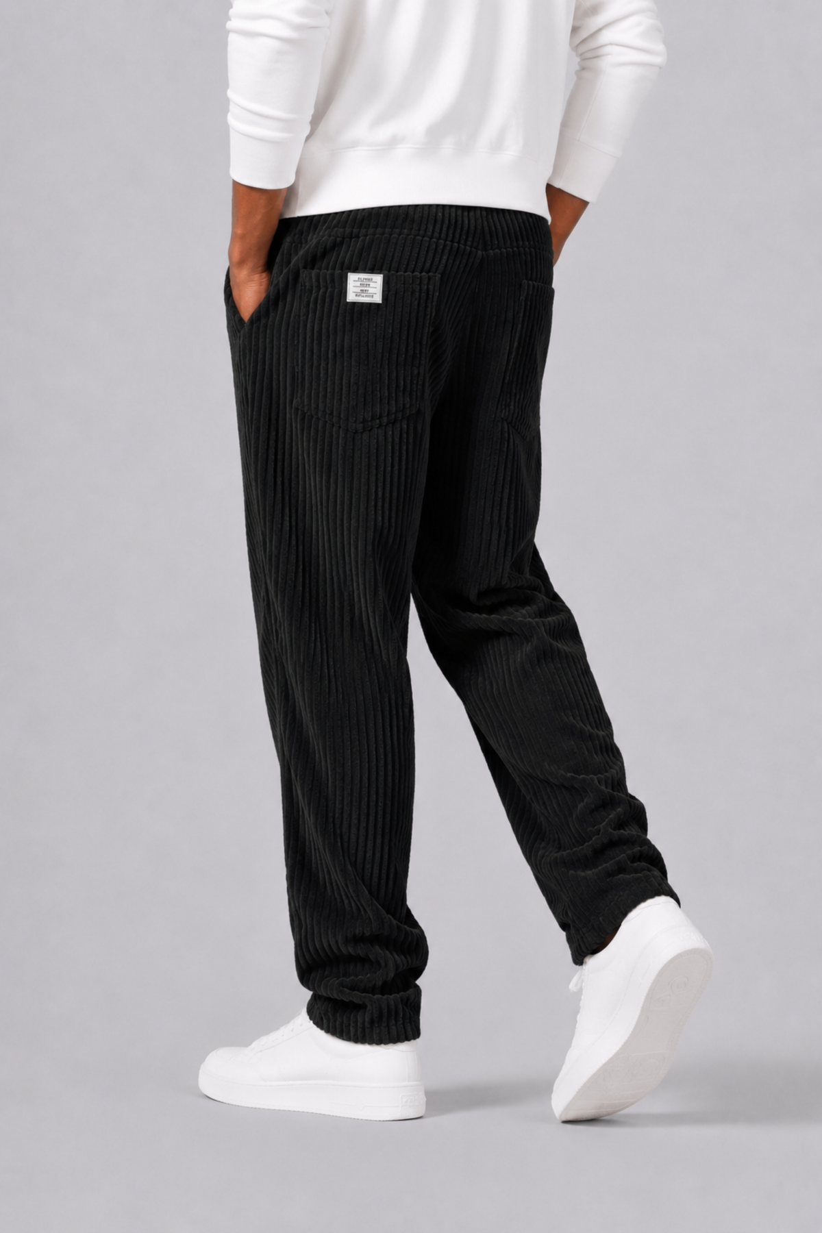 Pantalon en velours côtelé taille élastique coupe droite homme – Sancerre