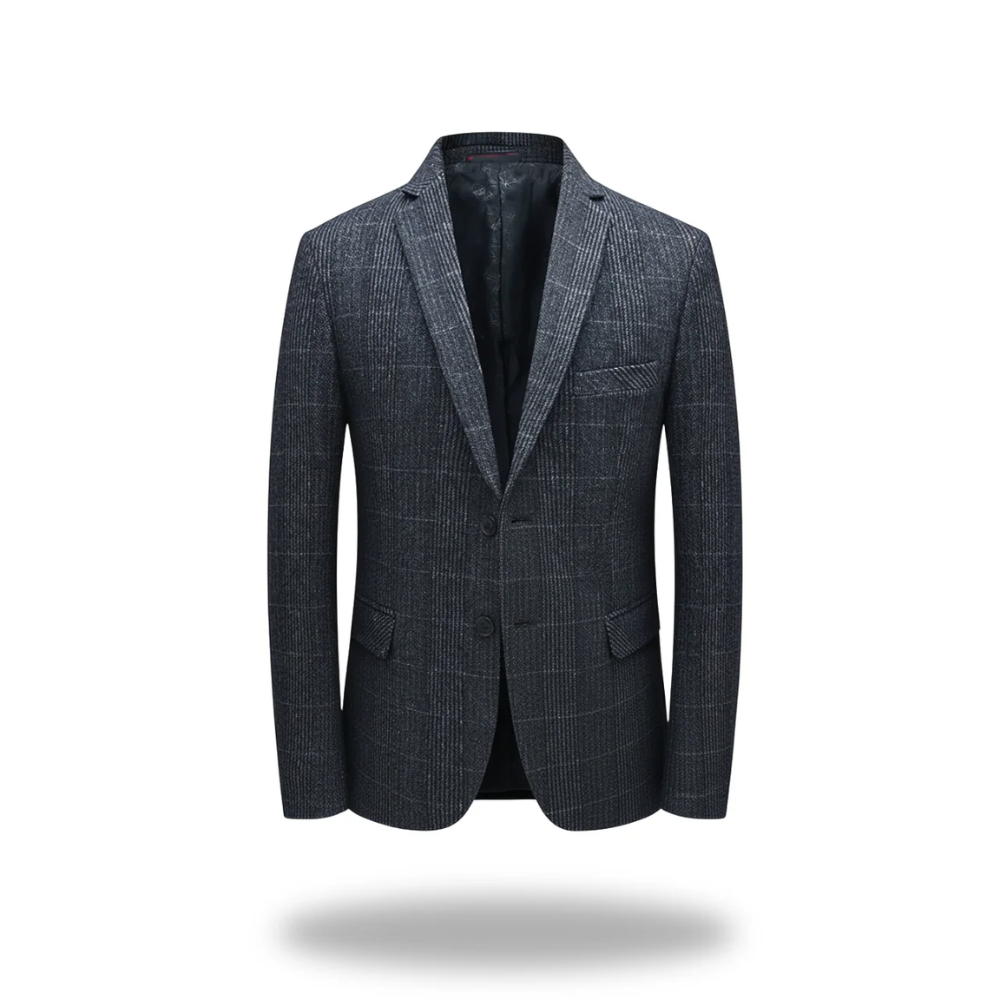 Blazer deux boutons à carreaux discrets