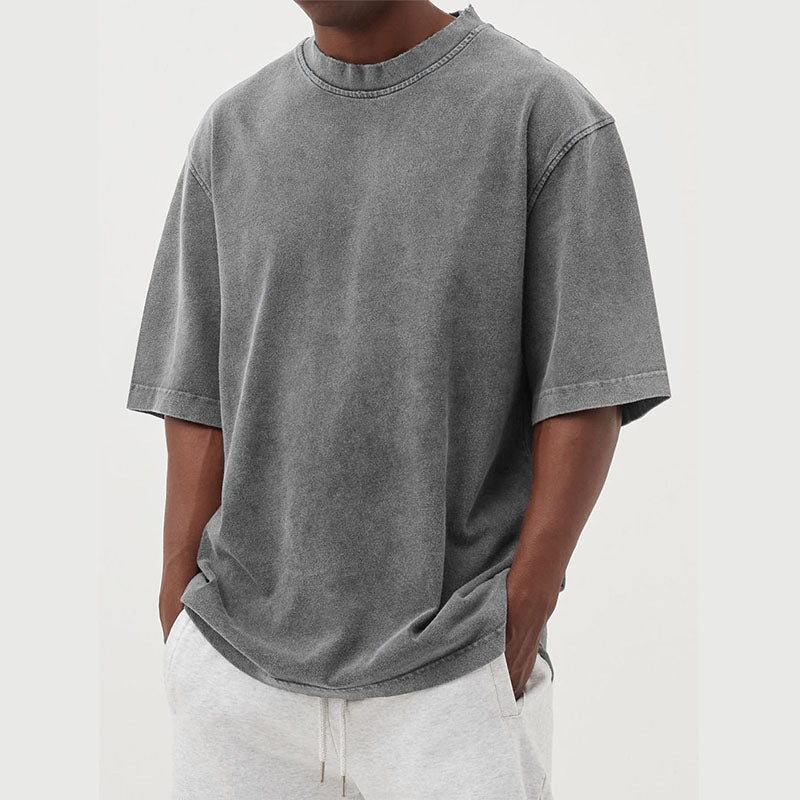 T-shirt oversize effet délavé vintage col rond homme – Douarnenez