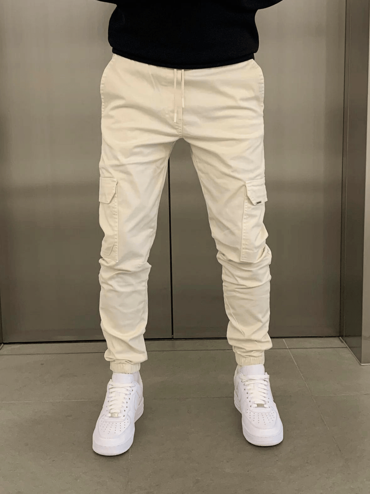 Pantalon cargo coupe souple tissu doux poches latérales homme – Piriac