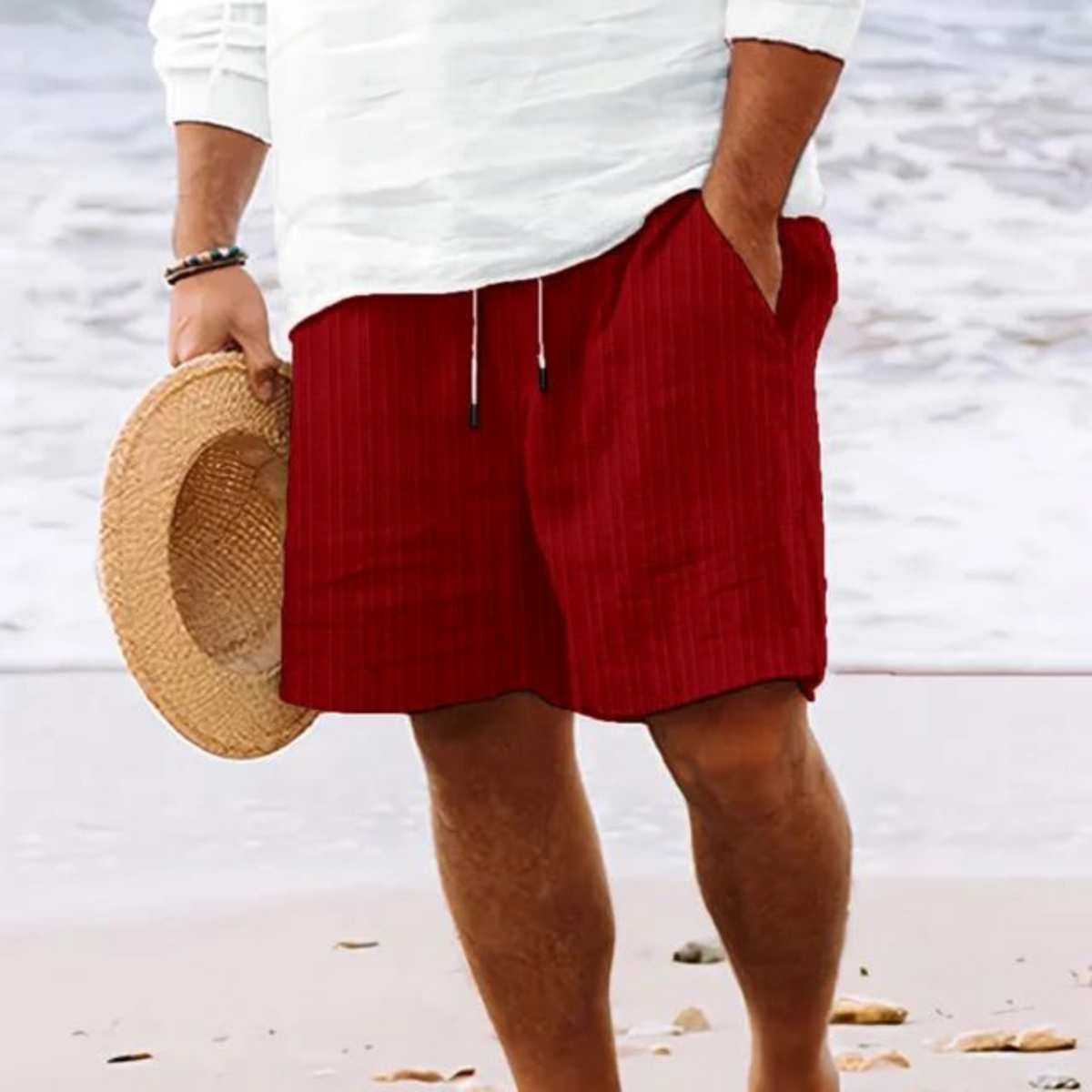 Short d'été coupe droite ligne nette décontracté homme – Briare