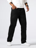 Jean droit délavé denim coupe droite quotidien style chic intemporel homme – Nohant