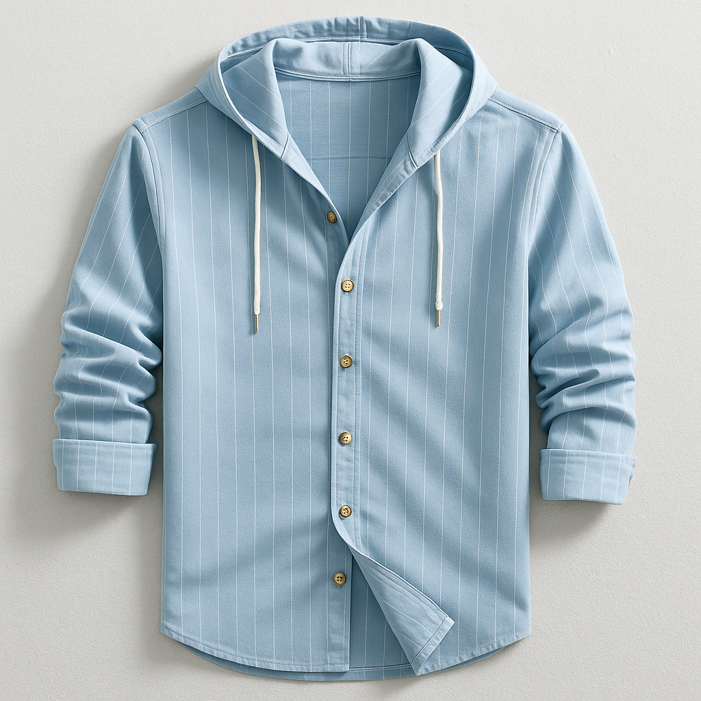 Chemise rayée à capuche