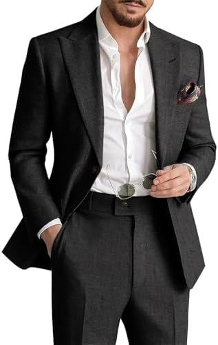 Costume d'été deux pièces en lin léger respirant coupe tailleur homme – Soustons