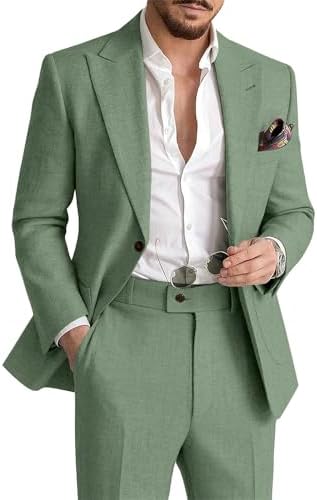 Costume d'été deux pièces en lin léger respirant coupe tailleur homme – Soustons