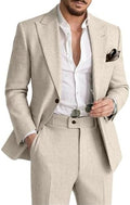 Costume d'été deux pièces en lin léger respirant coupe tailleur homme – Soustons