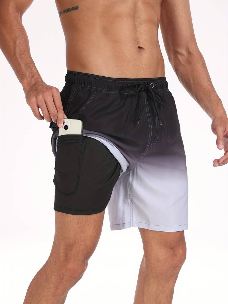 Short de bain mi-cuisse à cordon