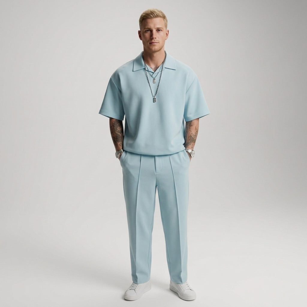 Ensemble chemise et pantalon décontracté chic au chic discret homme – Sanary