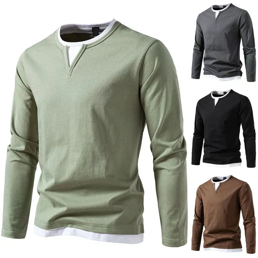 Pull col V en maille fine