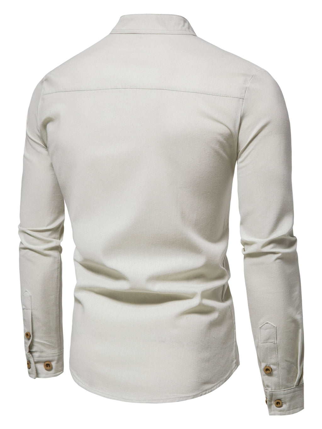 Chemise unie à col montant